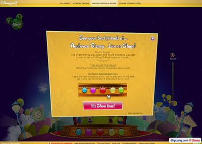 Mickey's Magical Party website