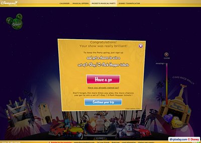 Mickey's Magical Party website