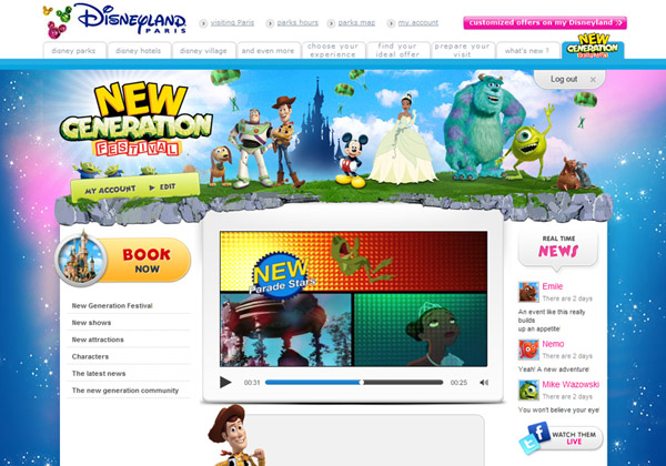 Disney New Generation Festival website