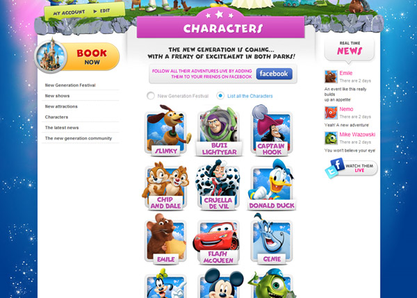 Disney New Generation Festival website