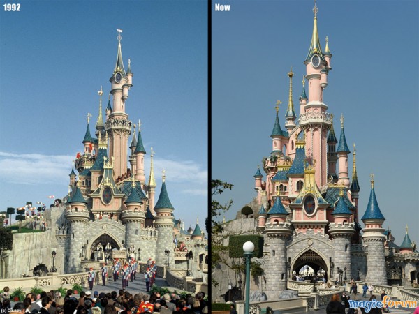 Sleeping Beauty Castle colour comparison