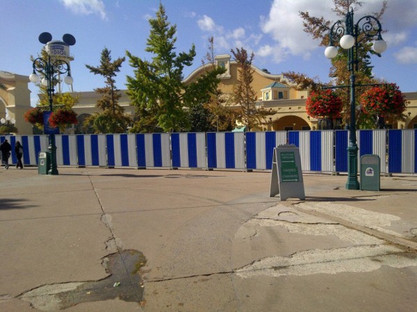 Walt Disney Studios Park entrance repaving