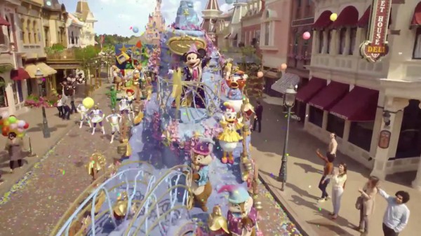 Disneyland Paris 2014 TV Commercial - Parade Aerial Flyover