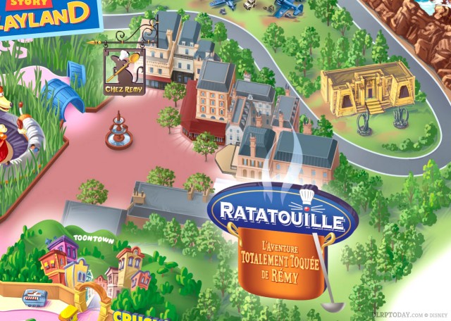 Ratatouille Walt Disney Studios Park Disneyland Paris 2014 Map
