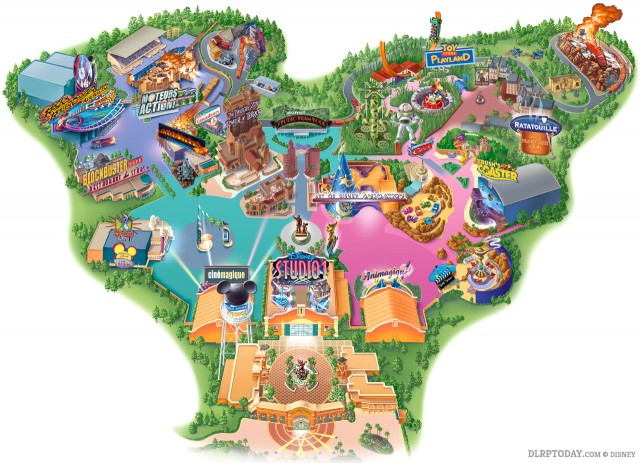 Ratatouille Walt Disney Studios Park Disneyland Paris 2014 Map