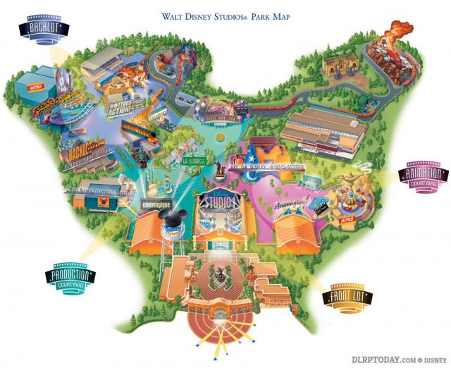 Walt Disney Studios Park 2003 Map Disneyland Paris