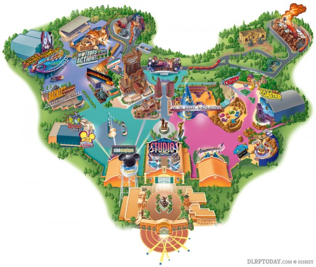 Walt Disney Studios Park 2007 Map Disneyland Paris