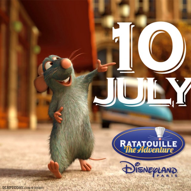 Disneyland Paris Ratatouille ride opening date 10th July 2014