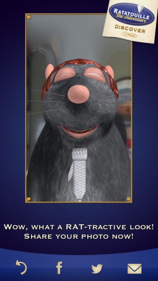 Disneyland Paris Rat Booth app, Ratatouille: The Adventure