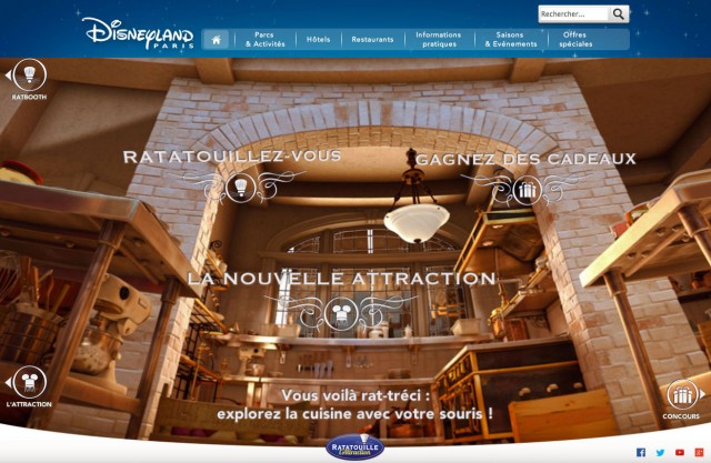 Ratatouille: The Adventure official Disneyland Paris mini-site website ride attraction
