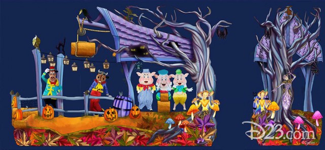 Mickey's Halloween Celebration "Raise the Rafters!" float, Disneyland Paris