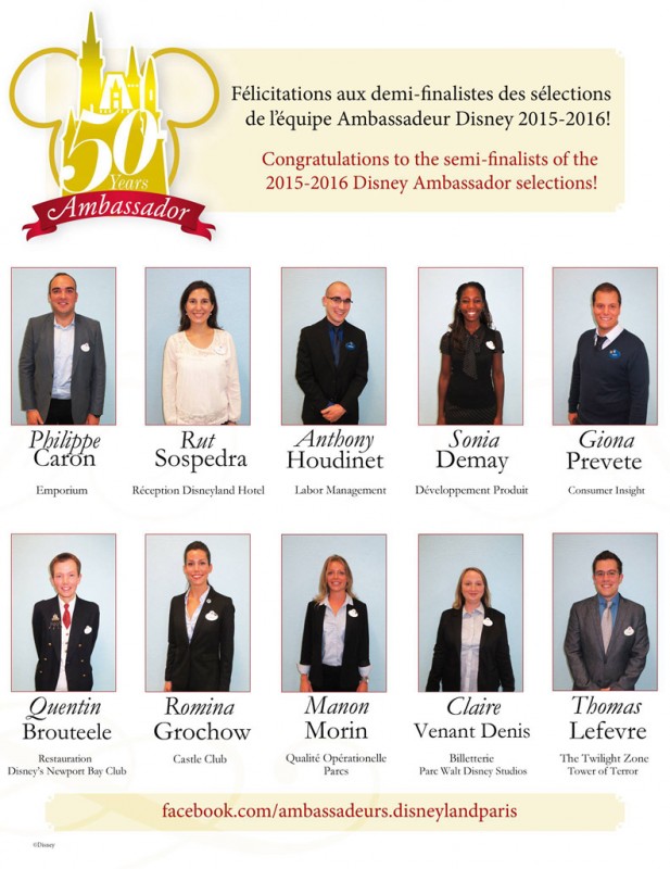 Next 2015-2016 Disneyland Paris Ambassador Team to be announced October 3rd