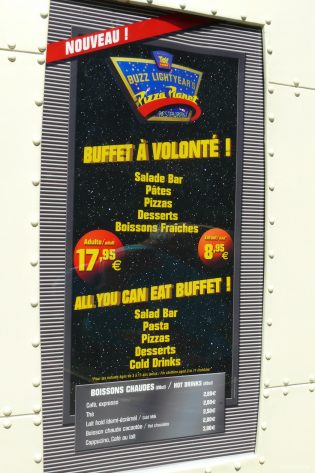 Buzz Lightyear's Pizza Planet in Discoveryland at Disneyland Paris