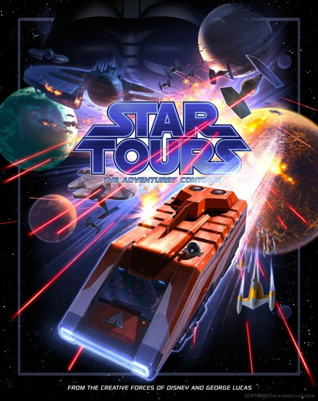 Star Tours - The Adventures Continue attraction poster, Disneyland Paris