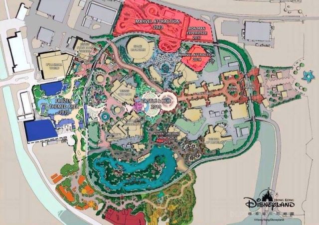 Hong Kong Disneyland multi-year expansion project - park plan map