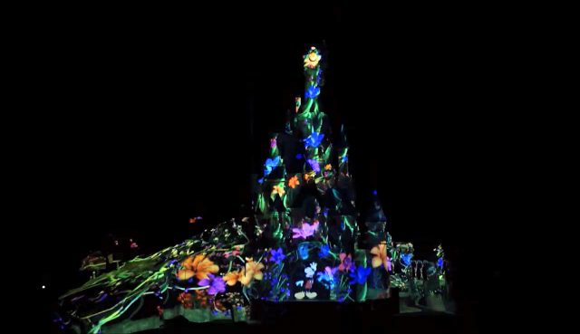 Disney Illuminations Disneyland Paris 25th Anniversary castle projection test