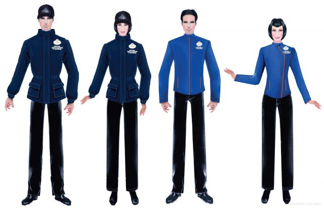 Discoveryland cast member costumes for Star Tours: The Adventures Continue and Star Wars Hyperspace Mountain at Disneyland Paris